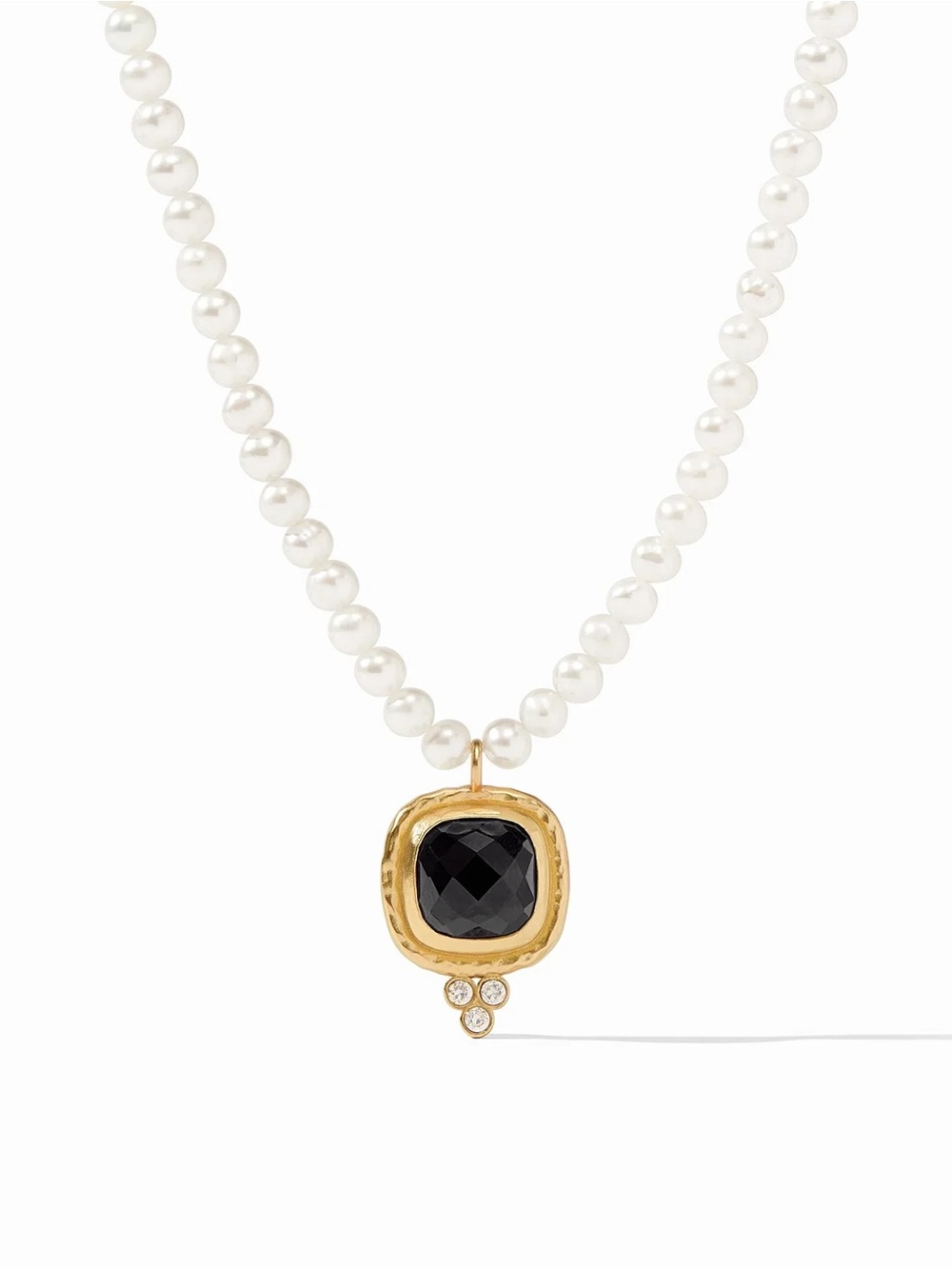 Julie Vos Delicate Pearl Tudor Necklace Onyx - Picture 4 of 4